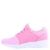Zapatillas de mujer en color rosa con detalles en blanco, diseño ligero y cómodo.