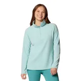 Polar Columbia Glacial IV 1/2 Zip para mujer, color celeste. Fabricado en tejido micropolar ligero de poliéster, con media cremallera y corte ajustado.
