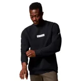 Buzo negro de cuello redondo con logo de Columbia estampado en el pecho. Puños y dobladillo acanalados.