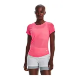 Remera deportiva Under Armour Streaker de mujer, color azul con logo en el ruedo.