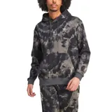 Canguro con capucha Adidas, color negro con estampado tie-dye en tonos grises.
