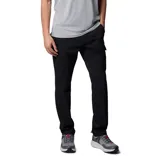 Pantalón de senderismo negro, de corte recto, con múltiples bolsillos con cierre de velcro y cremallera. Cuenta con presilla utilitaria en la cintura y cordón ajustable.