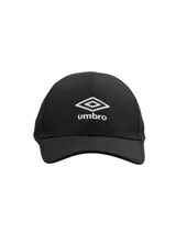 Gorra azul marino de Umbro con logo bordado en blanco en el frente.