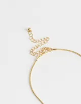 Collar largo dorado con cadena snake.