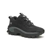 Zapatillas Caterpillar Intruder negras con detalles en gris. Capellada de cuero tipo nobuck, forro interno de nylon en malla suave y respirable, mediasuela de EVA duradera y liviana, suela de goma duradera y con gran tracción.