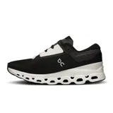Championes de running On Cloudstratus 3, color negro con detalles en blanco.