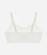 Soutien modelo top, color lila, hecho en microfibra sin relleno, con aro, sin costura y con textura acanalada/trenzas.