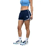 Short de entrenamiento Umbro del Club Nacional de Football para mujer, color azul marino con detalles en blanco.