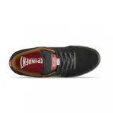 Zapatillas Etnies Marana X Independent negras con detalles en dorado y suela blanca.