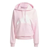 Canguro Adidas Essentials Big Logo, color rosa claro con logo blanco estampado en el frente.