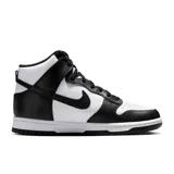 Zapatillas Nike Dunk High de caña alta, color blanco con detalles en negro.
