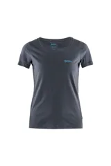 Remera de algodón color azul marino con logo impreso en el pecho.