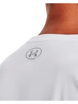 Remera deportiva Under Armour UA Tech™ para hombre, color blanco con logo gris en el pecho.