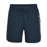 Short de baño azul marino con cintura elástica ajustable con cordón y logo de O'Neill estampado en blanco en la pierna derecha.