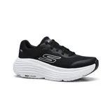 Championes para correr Skechers Max Cushioning Endeavour, color negro con detalles en blanco. Capellada de malla con superposiciones sintéticas, plantilla Air-Cooled Goga Mat, amortiguación Soft Stride y entresuela Ultra Light.