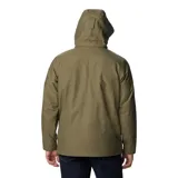 Campera Columbia 3 en 1 color marrón, con capa exterior impermeable y transpirable, y forro polar térmico reflectante.