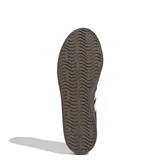 Championes Adidas VL Court 3.0 de cuero sintético negro con las tres tiras laterales blancas y suela marrón.