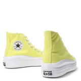 Championes Converse All Star Chuck Taylor Move con plataforma, color amarillo.