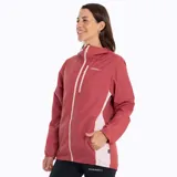 Cortaviento negro ligero, ideal para actividades al aire libre, con cierre frontal y capucha ajustable.
