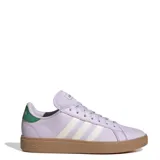 Championes de mujer en color lila con detalles en blanco y verde, de diseño clásico e icónico.