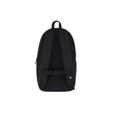 Mochila negra con seguras correas frontal y cierre principal en color negro, ideal para uso diario.