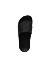 Ojotas tipo slide color rosa con logo Umbro en relieve en la tira.