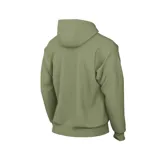 Canguro negro de frisa con capucha y logo de Nike bordado en blanco en el pecho.