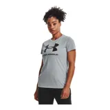 Remera deportiva Under Armour color fucsia con logo blanco estampado en el frente.