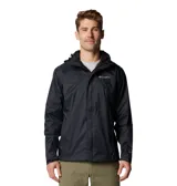 Campera impermeable Columbia Watertight II, color negro, para hombre. Confeccionada con tecnología Omni-Tech™ y costuras selladas.