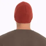 Gorro de lana unisex color gris jaspeado, con logo de la marca Merrell en etiqueta lateral.