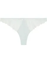 Colaless celeste con encaje floral en los laterales.