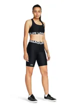 Short deportivo Under Armour HG Authentics de mujer, color fucsia, con cintura elástica con logo de la marca. Ajustado al cuerpo y de tejido HeatGear® transpirable.