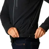 Campera polar Columbia Fast Trek II azul marino con cierre frontal completo, cuello alto, bolsillo en el pecho con cierre y bolsillos laterales con cierre.