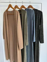 Saco largo color dorado con lurex.