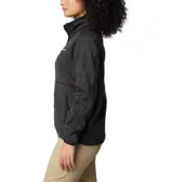 Campera polar Columbia Sweater Weather, color gris jaspeado, con cierre frontal completo, cuello alto y bolsillos laterales con cierre.