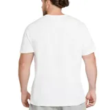 Remera azul de algodón con cuello redondo y logo de Nike bordado en blanco en el pecho.