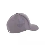 Gorro tipo visera de color gris con el nombre de la marca 'HURLEY' estampado en el frente. Presenta una estructura de seis paneles con orificios de ventilación y visera curva.