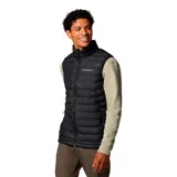 Chaleco negro Columbia Powder Lite II para hombre, con tecnología Omni-Heat de revestimiento térmico reflectante y aislamiento Thermarator de poliéster reciclado.