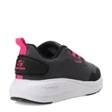 Championes urbanos Topper grises con detalles en negro y fucsia, capellada de mesh y suela blanca.