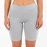 Short biker negro de tiro alto.