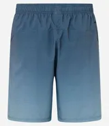 Bermuda deportiva masculina, color verde azulado con efecto degradé, cintura elástica con cordón de ajuste interno y forro de tela.