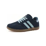 Zapatillas deportivas Le Groupe de hombre, color azul marino con detalles en celeste y suela marrón.