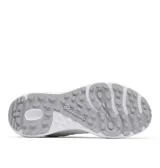 Zapatillas de senderismo impermeables Columbia Konos TRS Outdry para mujer, color blanco con suela gris.