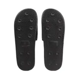 Sandalias tipo ojotas negras con el logo de Volcom en blanco en la tira superior.