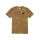 Remera de algodón con tintura en tono tostado y pequeño logo en el pecho.