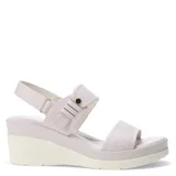 Sandalias de mujer Lady Confort Borger con plataforma, color beige.