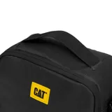 Mochila térmica unisex Caterpillar, color negro, con correa ajustable para el hombro y presillas frontales para accesorios.