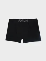 Boxer negro con cintura elástica con la marca Forum en gris.