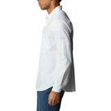 Camisa de hombre Columbia Silver Ridge, color beige, de manga larga con botones para enrollar, dos bolsillos frontales con botón, ventilación en la espalda y protección solar UPF 50.