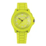 Reloj Mistral deportivo con correa de silicona color verde.